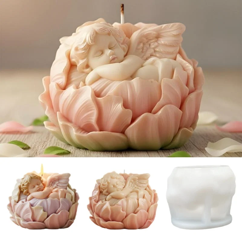 

Новый цветок ангел силиконовая форма для свечей DIY ароматерапия мыло ручной работы кристалл формы из эпоксидной смолы ремесло домашний декор принадлежности для изготовления