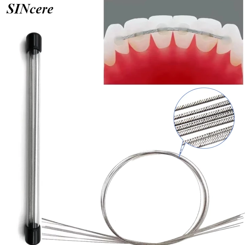

10Pcs/Box Dental Orthodontic Lingual Retainer Wires Flat Wire Archwires Titaninum Dentistry Materials Ortho Bracket