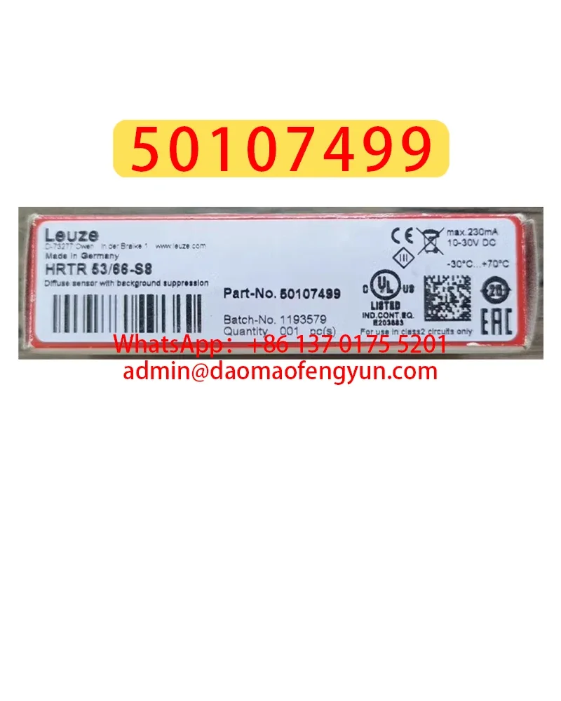 

50107499 Brand New Sensor HRTR 53/66-S8，Fast shipping