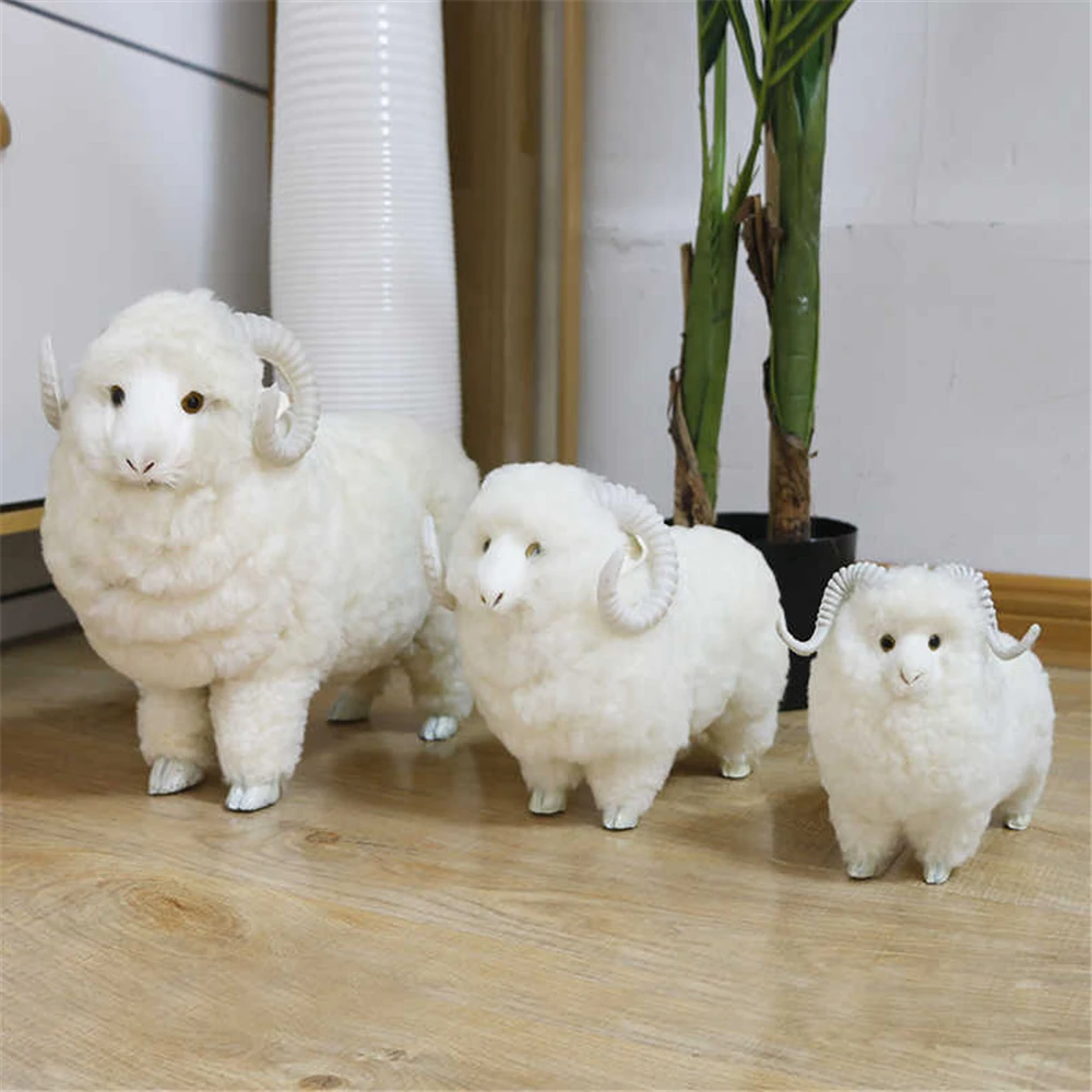 

baby kids children girls gifts birthday decoration party supplies farm animals figures handmade simulation sheep model