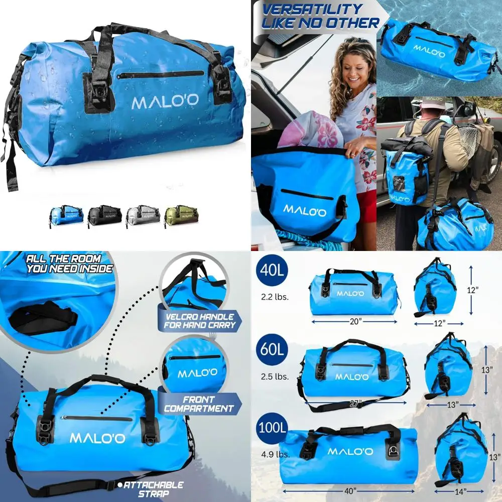 

Waterproof Dry Bag Duffel - Large Capacity for Kayaking, Rafting, Boating, Swimming, Camping, Outdoor Adventures