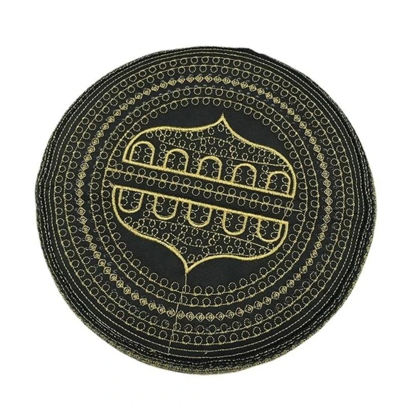 340D Saudi Headwear Muslims Men Prayer Hat Embroidered Saudi Arabia Islamic Hat
