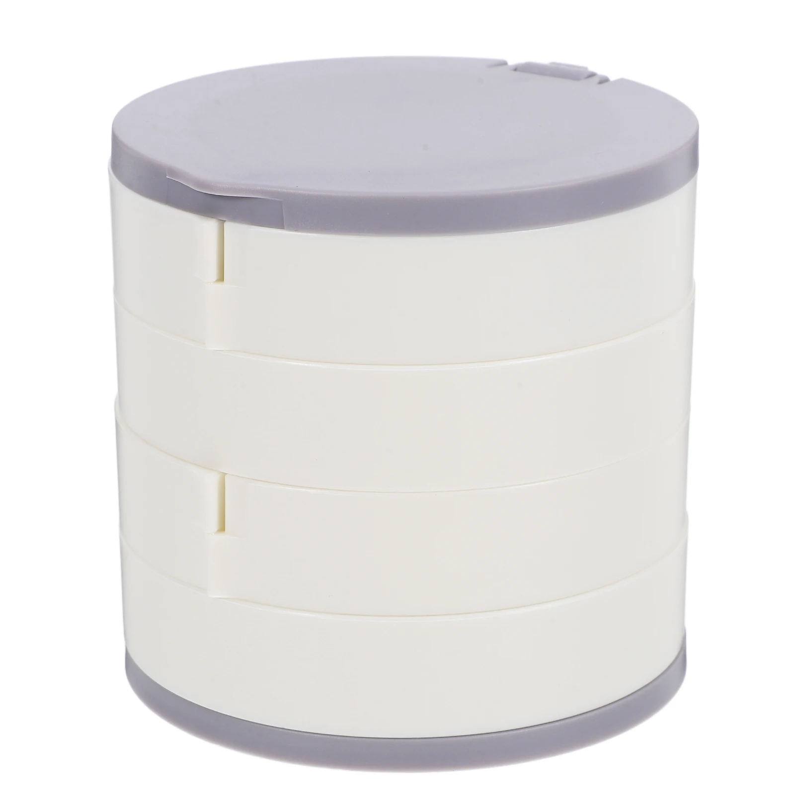 

4-Layer Rotating Jewelry Box Organizer Holder Storage Case With Mirror Lid Earring Ring Necklace Bracelet Watch Travel Trinket