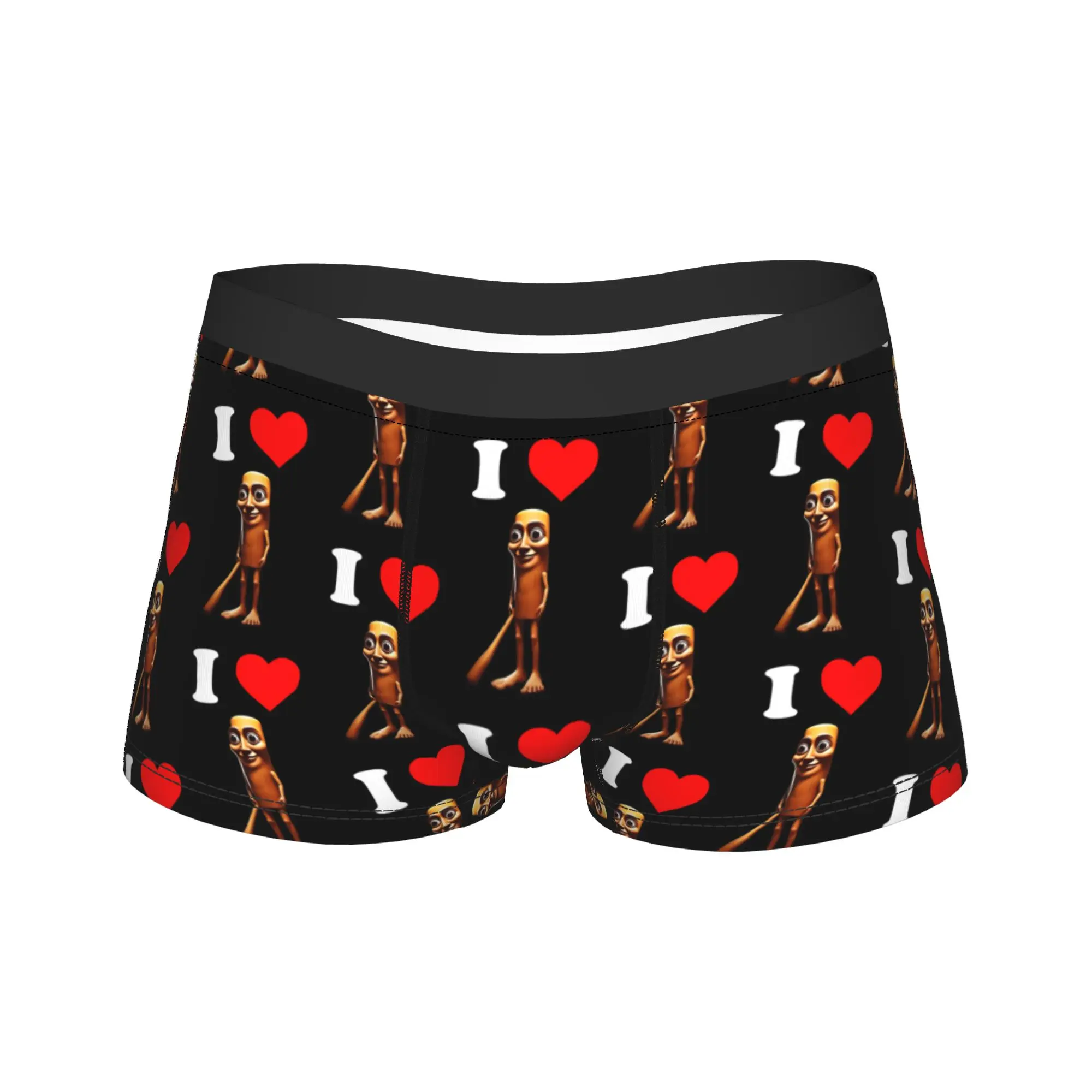 Funny I Heart Tung Tung Tung Sahur  Men's Boxers Shorts Ultra Soft Underwear  Breathable Panites