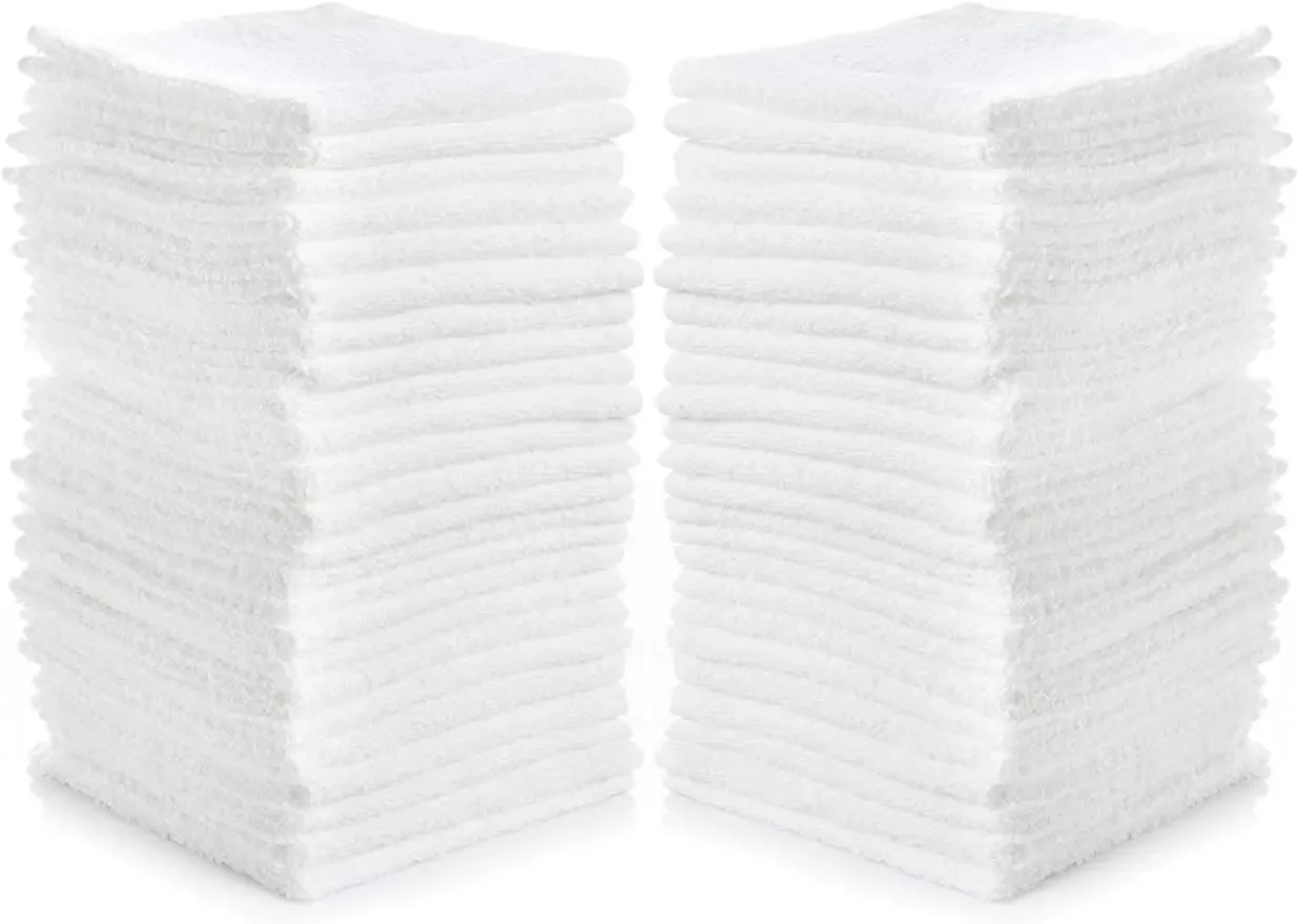 

Simpli-Magic Cotton Washcloths, Pack of 480, 12” x 12”, White