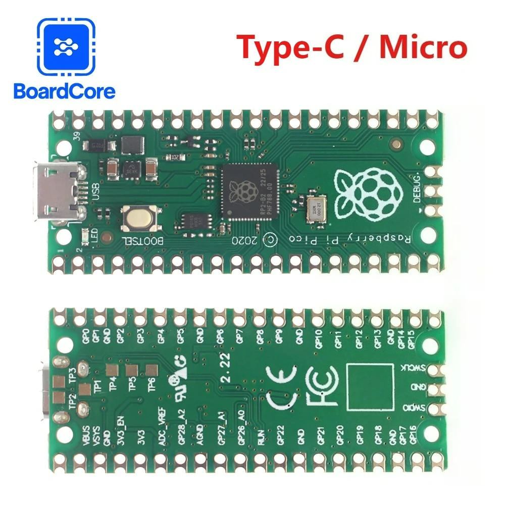 Raspberry Pi Pico Development Board RP2040 Dual Core 264KB ARM Low-Power Microcomputers High-Performance Cortex-M0 Processor