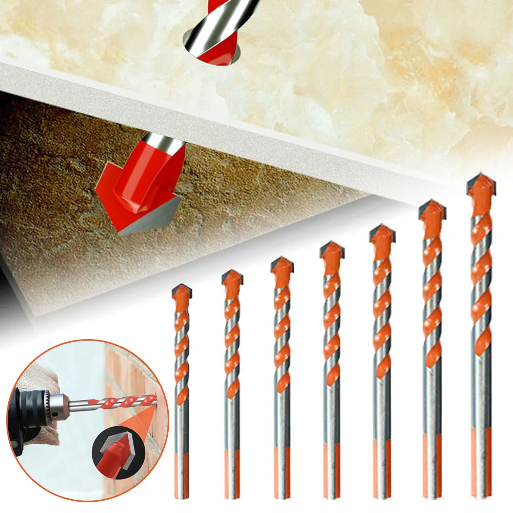 

7x Masonry Drill Bit Set Extra Tough Carbide Drill Bits for Stone Concrete