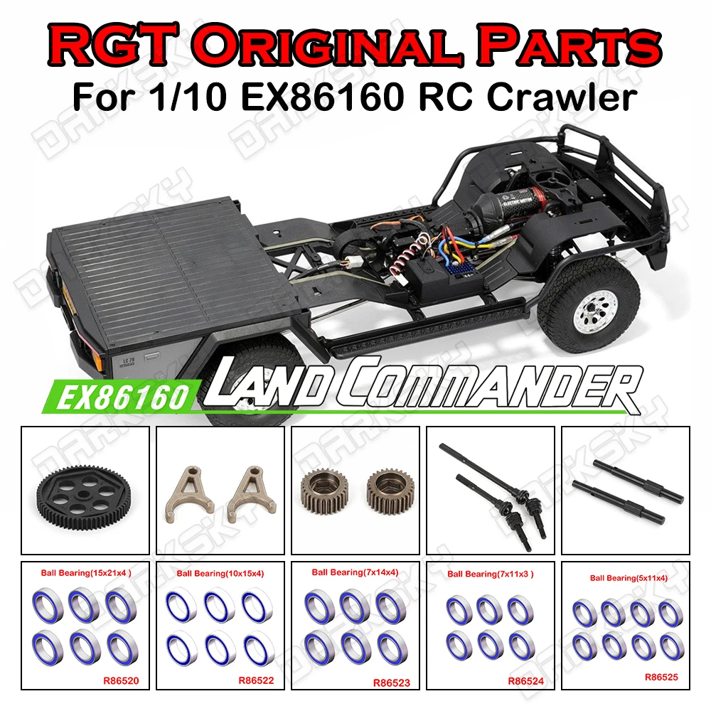 RGT Original Teile Kugellager Achsen Zahnräder Für 1/10 EX86160 LAND COMMANDER LC79 4WD RC Modell Auto Straße Crawler Zubehör