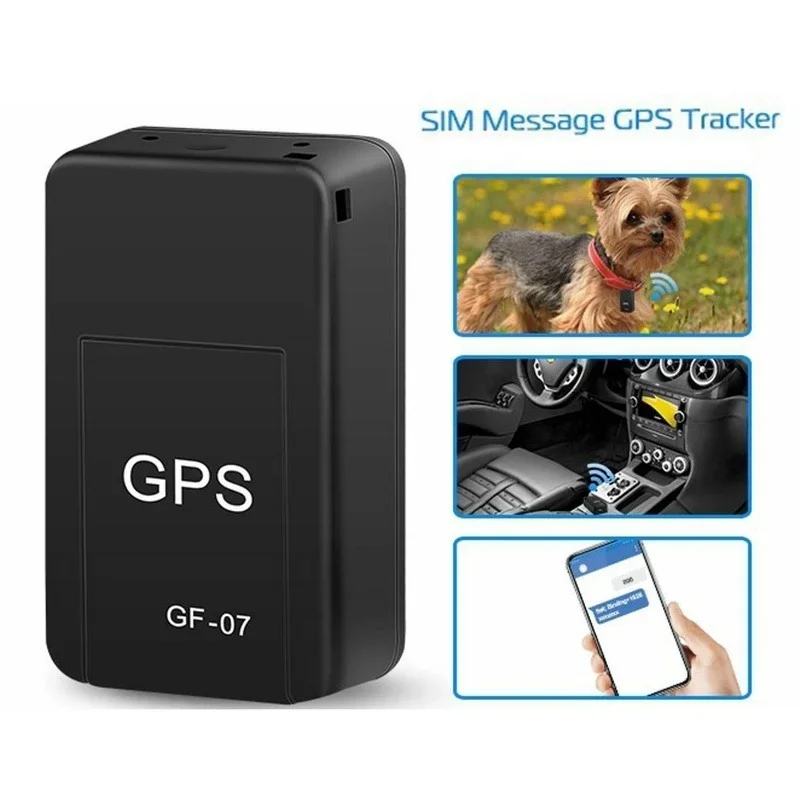 GF07 Magnetic Car Tracker, Posicionador GPS, Rastreamento em Tempo Real, Adsorção Magnética, Mini Localizador, Inserções SIM, Message Pets, Anti-Lost