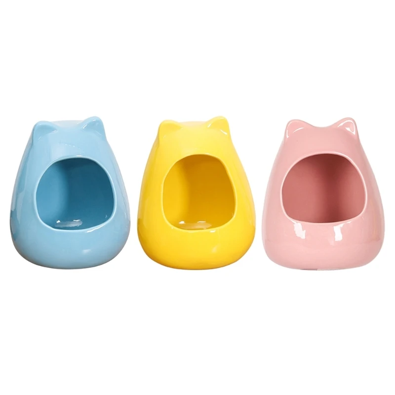 

Hamster Summer Ceramic House Squirrels Small Pet Cooling House Pet Bed Gerbils Habitat Room Small Animals Cooling Nest T21C