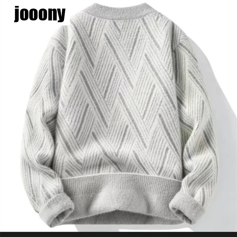

Round Neck Solid Color Male Fit Knitted Pullover Loose Harajuku Mens Retro Sweaters Multicolors Winter Men Vintage Twist Sweater