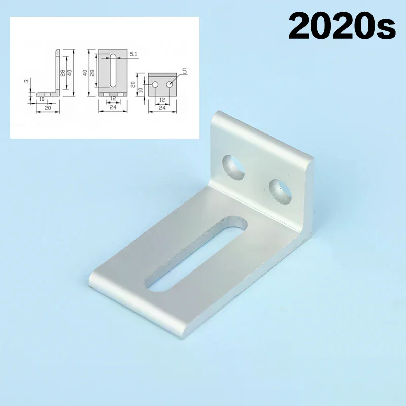 1/2Pcs Aluminum Profile Frame Layer Plate Support Brackets 2020 3030 4040 Outer Side Fixing Parts
