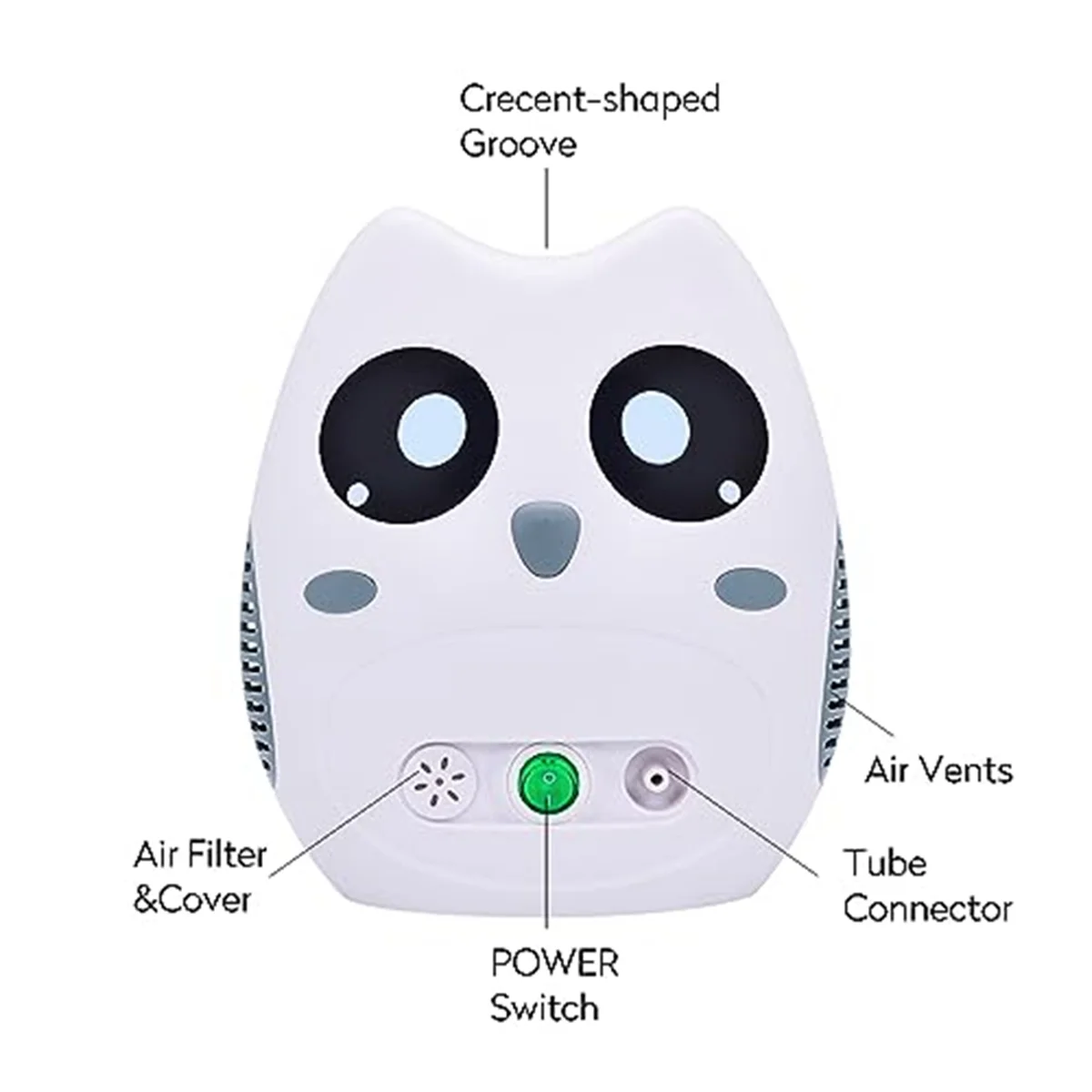 بخاخ محمول للأطفال والكبار ، ضاغط للمنزل والسفر ، تصميم كرتون ، بومة لطيفة ، مقبس الاتحاد الأوروبي