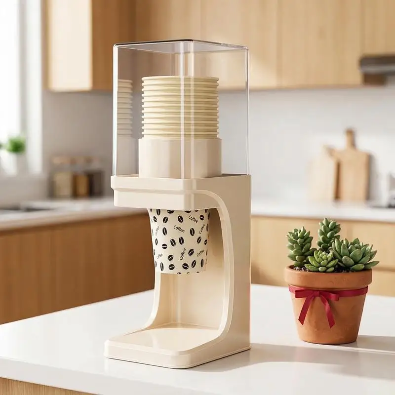 Disposable paper cup counter desktop storage rack luxury paper cup dispenser disposable paper cup storage rack