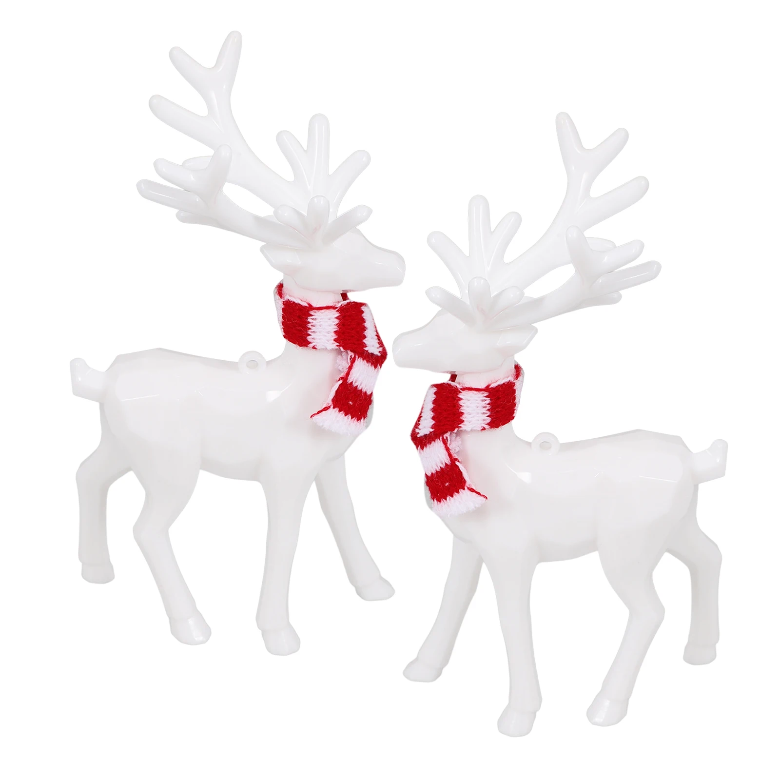 2 PCS Elk Pendant Deer Fawn Figurine Christmas Animal Acrylic Large Figurines Home Decor