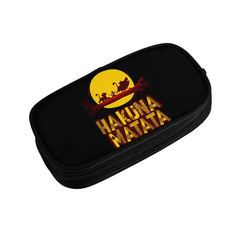 Imagem -03 - Grande Armazenamento The Lion King Cartoon Pencil Box Acessórios Escolares Fofo Hakuna Matata Filme Animal Menino Menina Personalizado