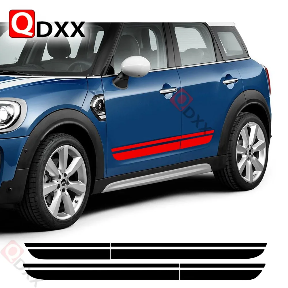 

2pcs Car Styling Door Side Stripes Skirt Sill Decal Sticker for Mini Cooper S Countryman F60 2017-Present Accessories