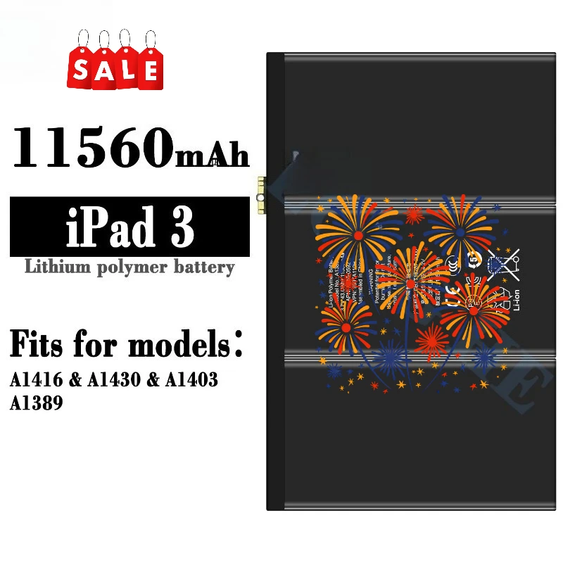 2026 New A1416 A1430 A1403 A1389 for IPAD3/4 Tablet Battery High Quality High Capacity Battery Replacement Bateria