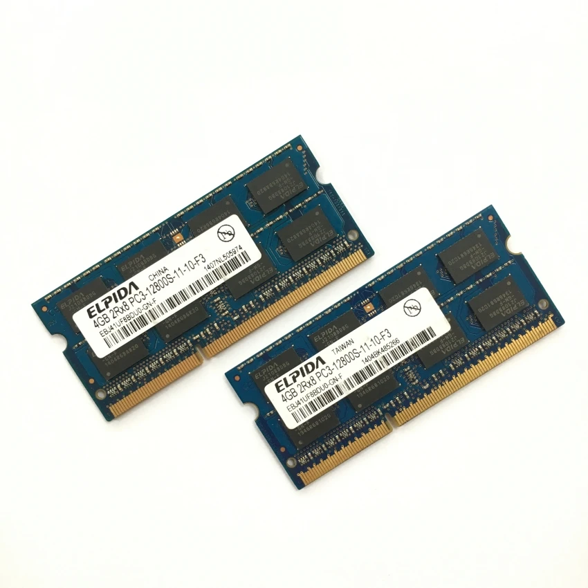 ELPIDA 4GB 1RX8 2Rx8 12800S PC3 PC3L DDR3 DDR3L 1600Mhz 4G Laptop Memory Notebook Module SODIMM RAM