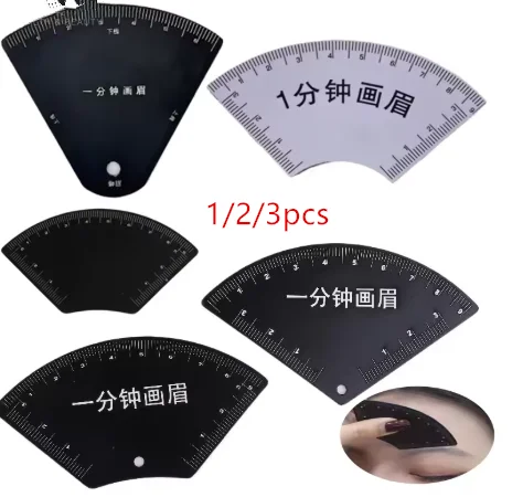 

1/2/3Pcs Fast Drawing Eyebrow Design Ruler Brow Shaping Stencil Microblading Mapping Tool Makeup Drawing Guide Ruler Tattoo Supp
