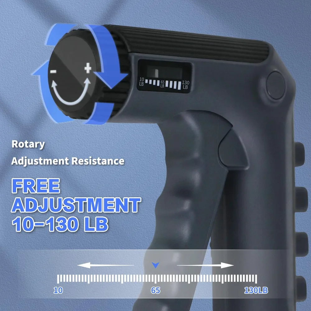 مع مدرب قوة قبضة تمرين الأصابع مع مقبض يد مقاومة متعدد الوظائف قابل للتعديل ومحمول