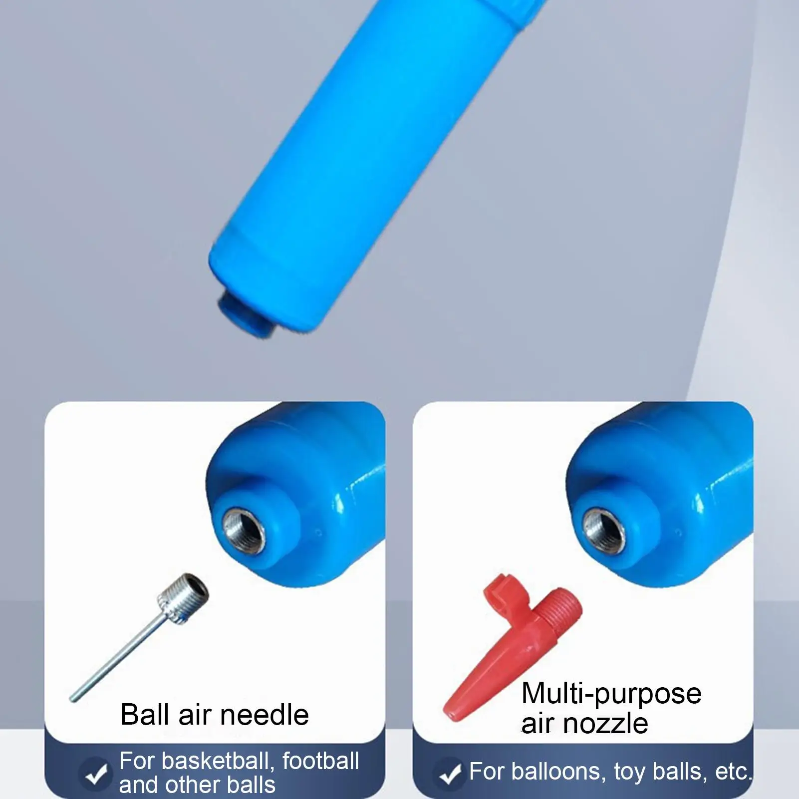 

Air Pump for Balls Portable Sports Ball Hand Pump Blue Manual Air Pump with Needle Wear-Resistant Hand Pump for Outdoor Sports
