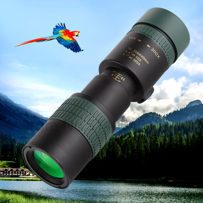 

10-300x40 High Definition Monocular Telescope With Phone Holder For Bird Watching Hunting Camping Travel Powerful Zoom Monocular