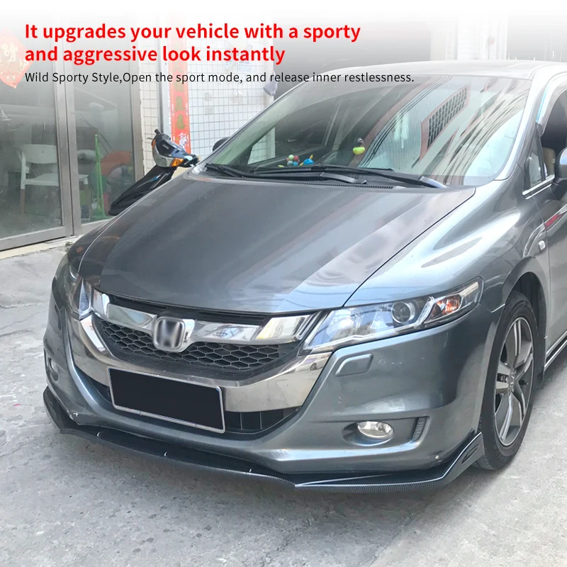 

Car Accessories Front Bumper Splitter Lip Diffuser Spoiler Body Kit Protector Cover For Odyssey 2009 2010 2011 2012 2013 2014