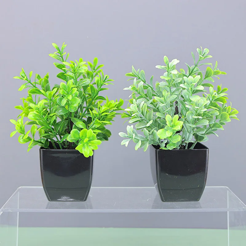 Artificial Plants Potted Green Bonsai Small Tree Grass Plants Office  Farmhouse Bathroom Table Home Garden Decor Wedding Party - AliExpress 15