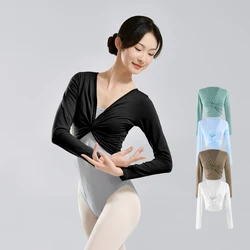 Women Dance Tops Ballet Dance Blouse Modern Classical Dance Coats Long Sleeve Adults Teen Dance Tops Ballet Outfits