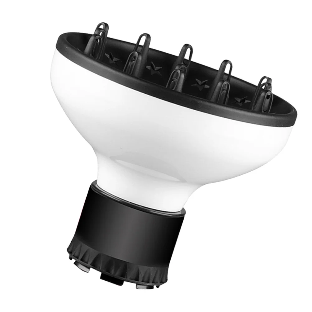 موزع مجفف شعر عالمي احترافي مقاوم للحرارة لملحقات تصفيف صالونات تصفيف الشعر الطبيعية والمجعدة باللون الأبيض