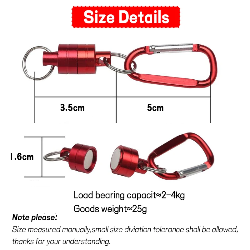 Bimoo Aluminum Alloy Fishing Net Quick Release Clips Land Connector Carabiner Lanyard Keychain Snap Clip Lock Buckle Hook Tools