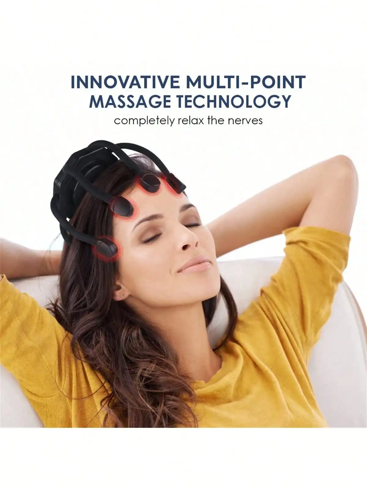 

2026 Ultra Scalp Massager, Head Massager Stress Release Massager with 8-FrequencyVibratingContacts360 DegreePortableRechargeable