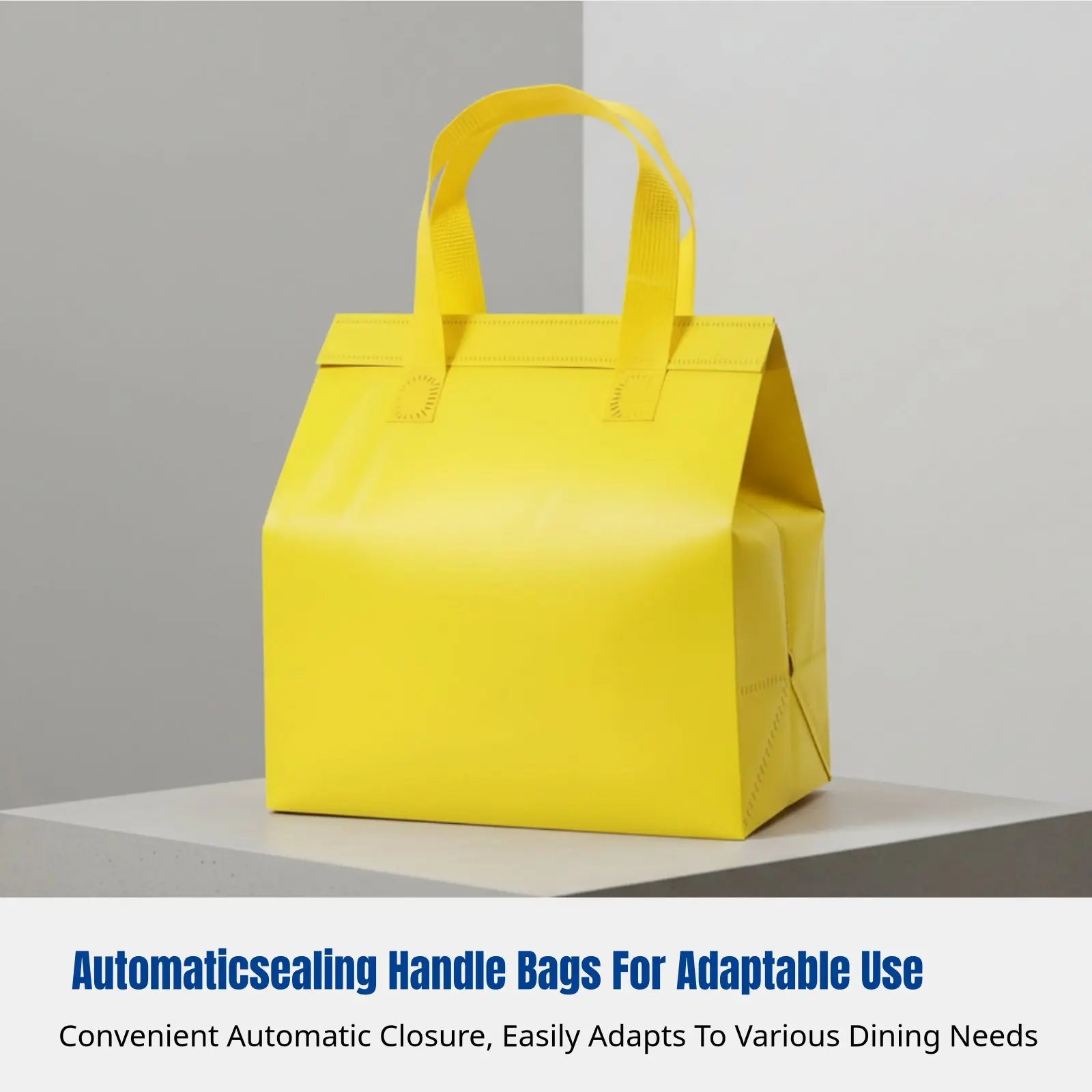 

Термосумка для еды на вынос, с автоматической герметизацией из алюминиевой фольги, водонепроницаемая, с ручкой из нетканого материала, утолщенная, для горячих и холодных блюд