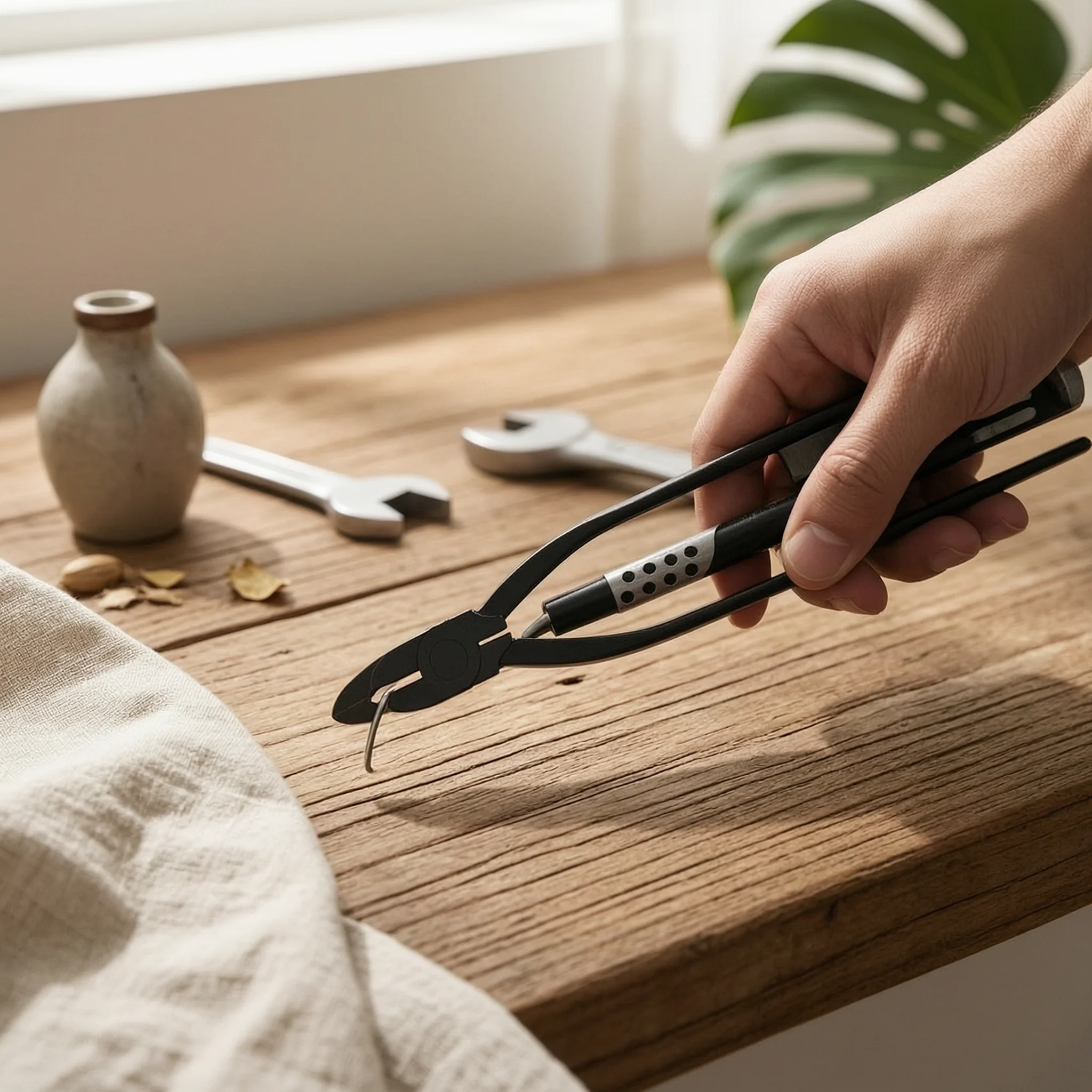 Wire Twisting Pliers Long-Lasting Wire Twisting Tool Pliers with Black Handles Sturdy Tool Reliable for Electricians