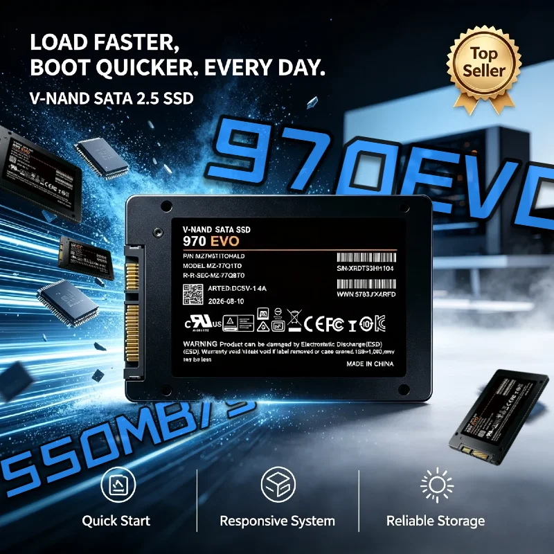 SSD 970 EVO 500GB 2TB 1TB Inside Solid State Disk HDD Hard Drive Desktop PC Laptop SATA III 25 Inch MLC Disco Duro Ultra