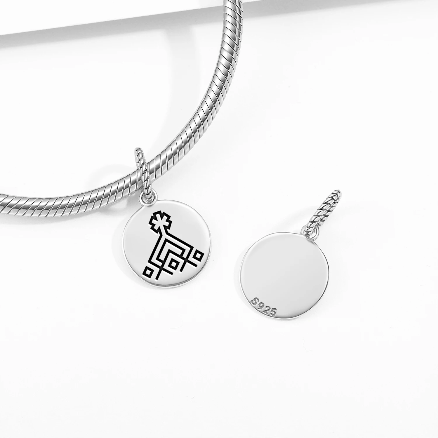Turkish Ei–Hand Pendant 925 Sterling Silver Symbol Charm Bead for Women Bracelet Necklace Jewelry Popular