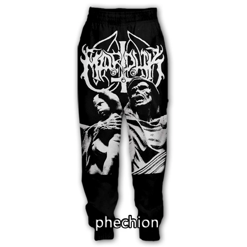 

phechion New Men/Women Marduk BAND 3D Printed Casual Pants Fashion Streetwear Men Loose Sporting Long Trousers F70