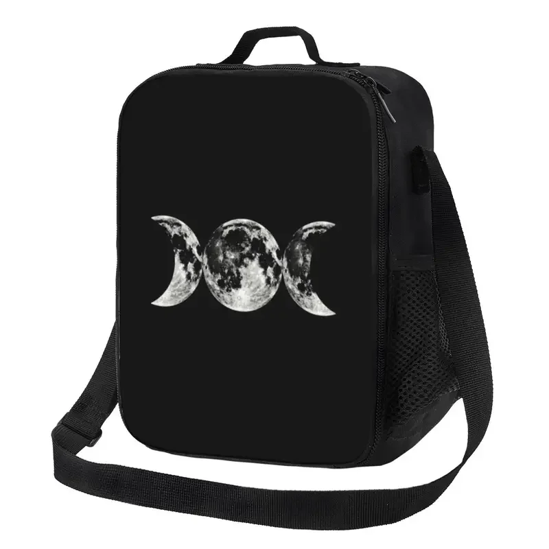 

Custom Triple Moon Goddess Symbol Lunch Bag Men Women Thermal Cooler Insulated Lunch Boxes for Adult Office