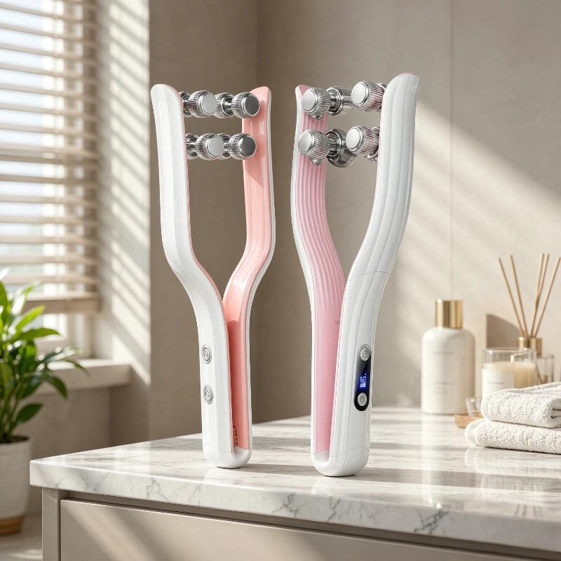 Facial Roller Massager V Line Beauty Tool for Jawline Cheek Firming Massage Skin Care Serum Application Home Use 얼굴 롤러 마사지기