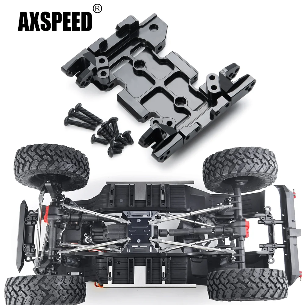 AXSPEED Metal Chassis Gearbox Base Plate Upper Center Link Mount for Axial SCX10 III Early Bronco Wrangler Gladiator 1/10 RC Car