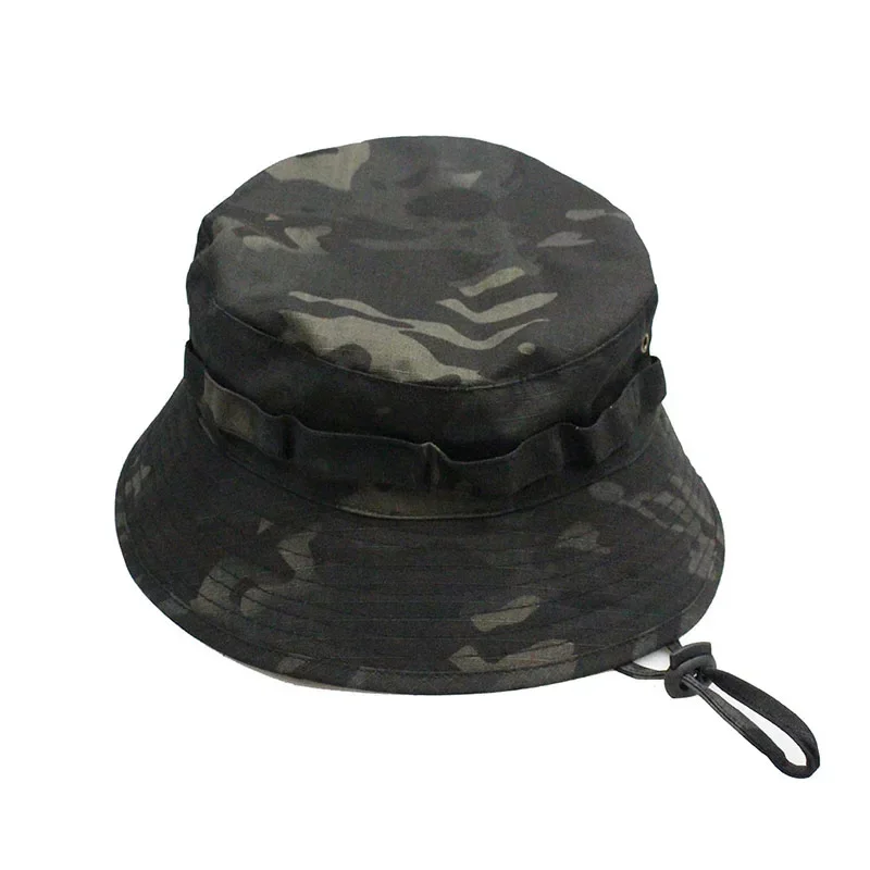 Men\'s Camouflage Bucket Hat Tactical Sunscreen  Outdoor Travel Climbing Fishing Caps Training Beach Panama Hiking Hat