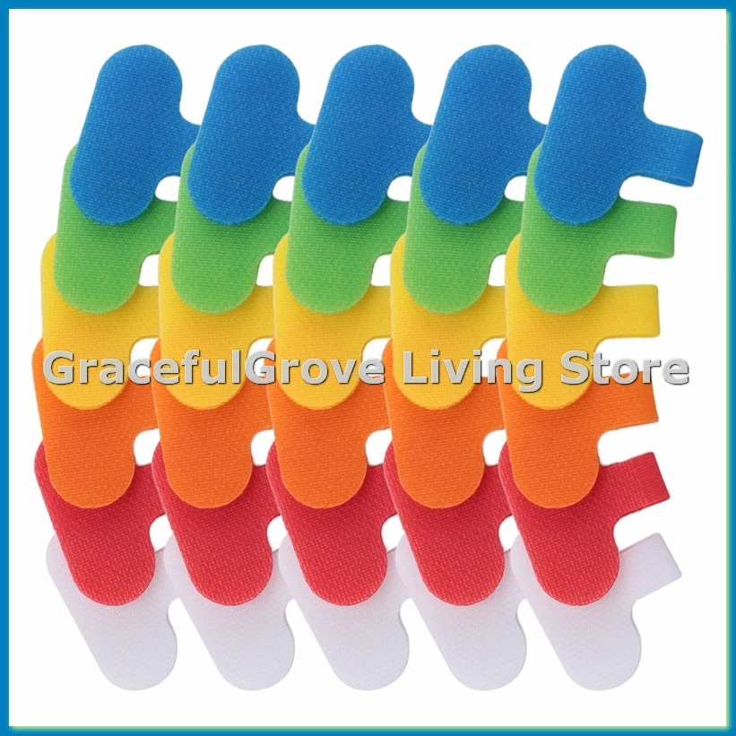 

30 шт. кабельные этикетки, этикетки для шнуров, многоцветные этикетки для записей на проводах, бирки для управления кабелем и идентификации-ABFB