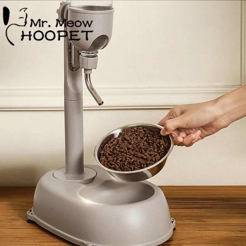 HOOPET Pet Automatic Dispenser Anti-tip Dog Bowl Drinking Water Bottle Feeder Hanging Kettle Cat Food Container Pets Supplies