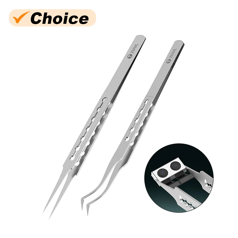 

Universal Straight/Curved Repair Tweezers for Mobile Phone Laptop 2UUL TW21 TW22 High Precision Flying Line Clamping Repair Tool