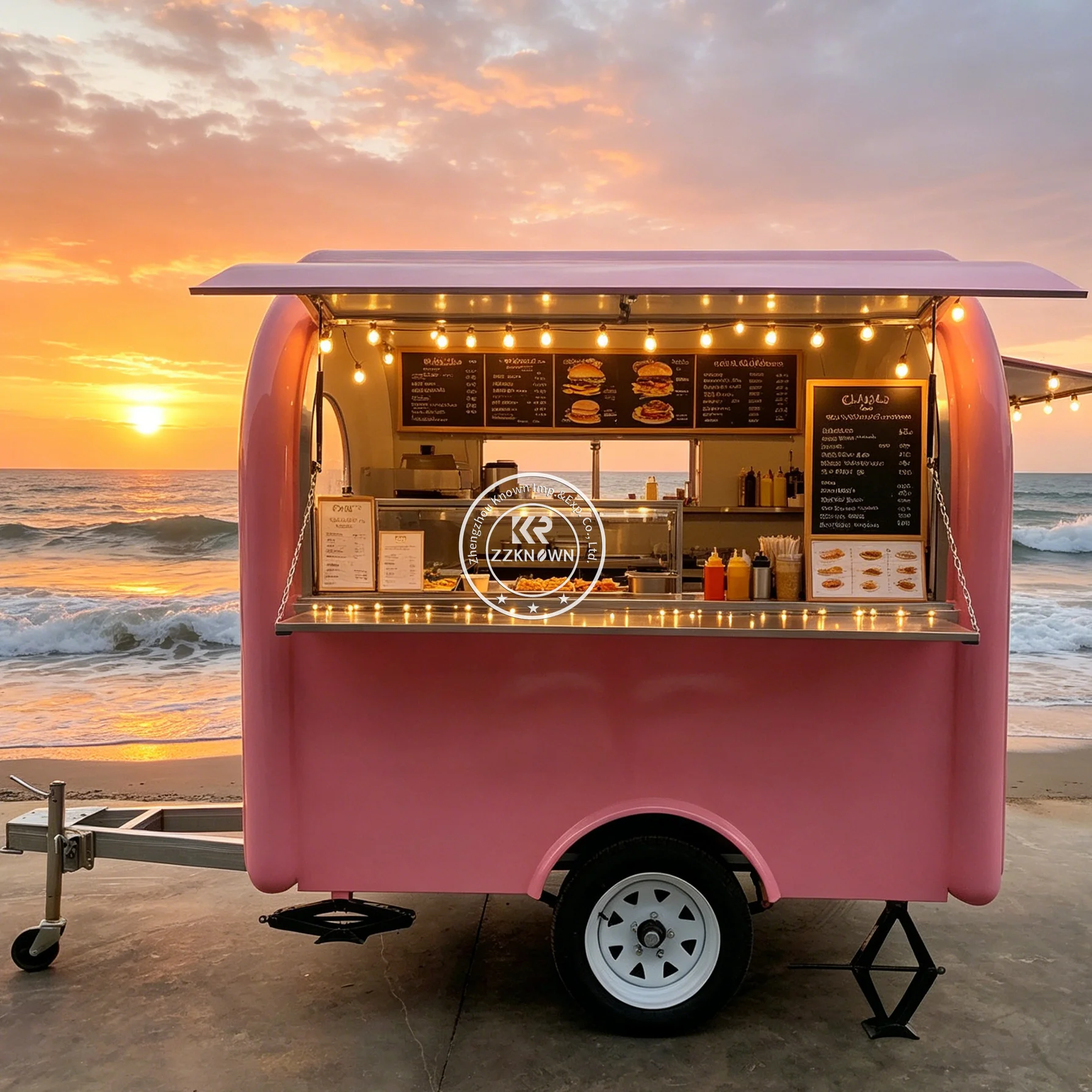 

Custom Street Mobile Fast Food Truck Tea Coffee Bar Mobile Catering Trailer Ice Cream Fast Food Vending Cart Trailer For Sale