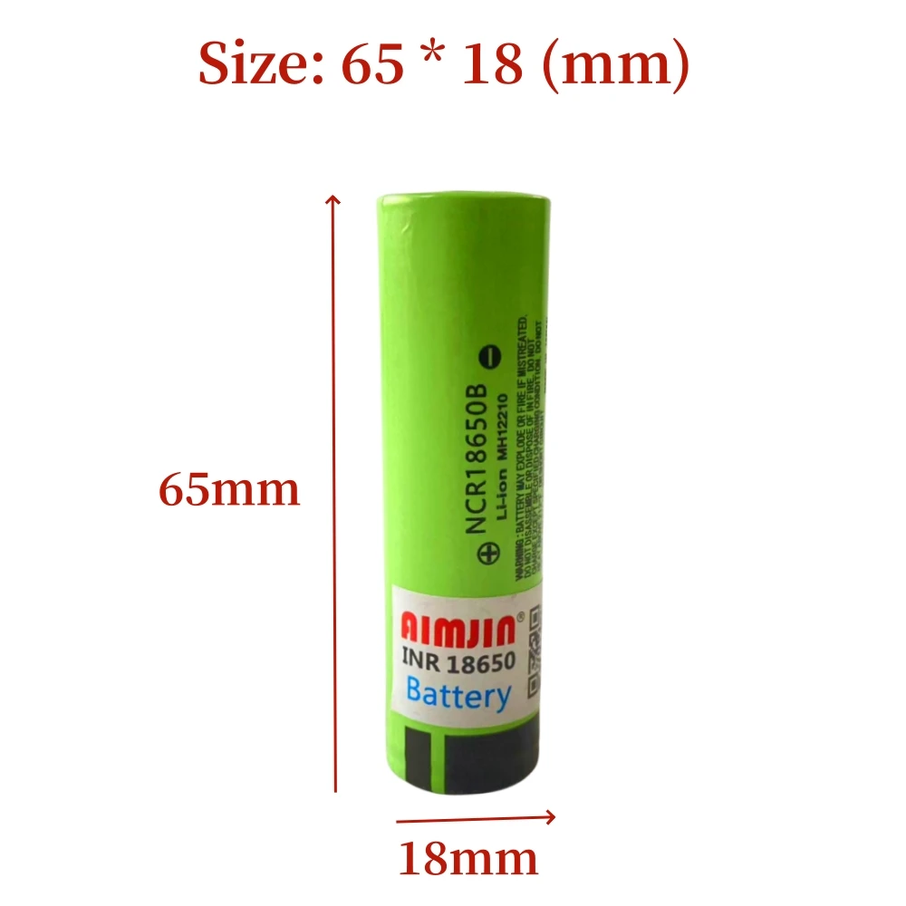 Original High Capacity NCR 18650B 3.7V 3400mAh 18650 Flat Head High Current Rechargeable Lithium Battery