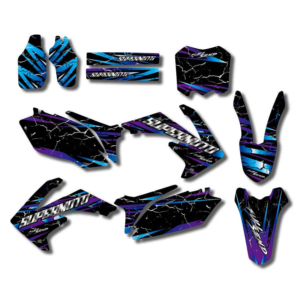 Naklejka z grafiką motocrossową na tło, do Hondy CRF450R CRF450 2009-2012 CRF250R CRF250 2010-2013 CRF 250 250R 450 450R — 2