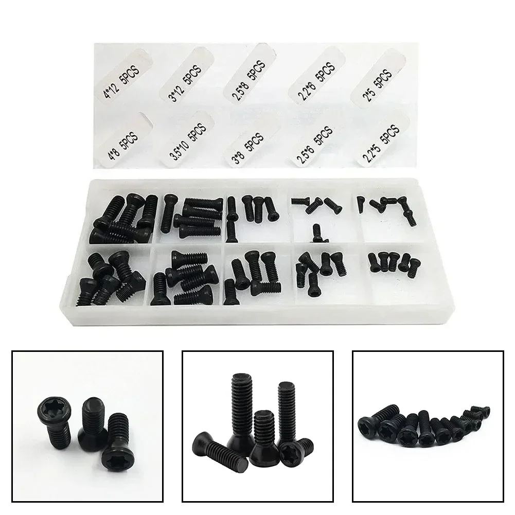 50pcs CNC Screw Screws To Fix Carbide Insert On The Holders For Replaces Carbide Insert CNC Lathe Tools Blade Screw M2 M2.2
