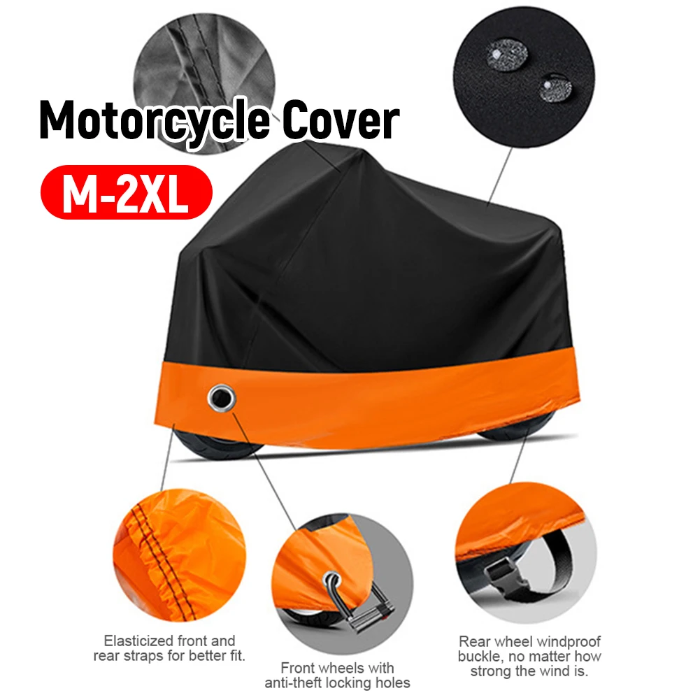 

Motorcycle Cover Waterproof Rain and Dust UV Protective Outdoor Electric Vehicles Scooters Cover built-in Anti-theft Buckle